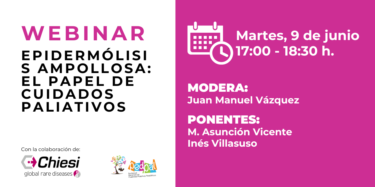 Webinar epidemórlosis ampollosa en cuidados paliativos pediátricos