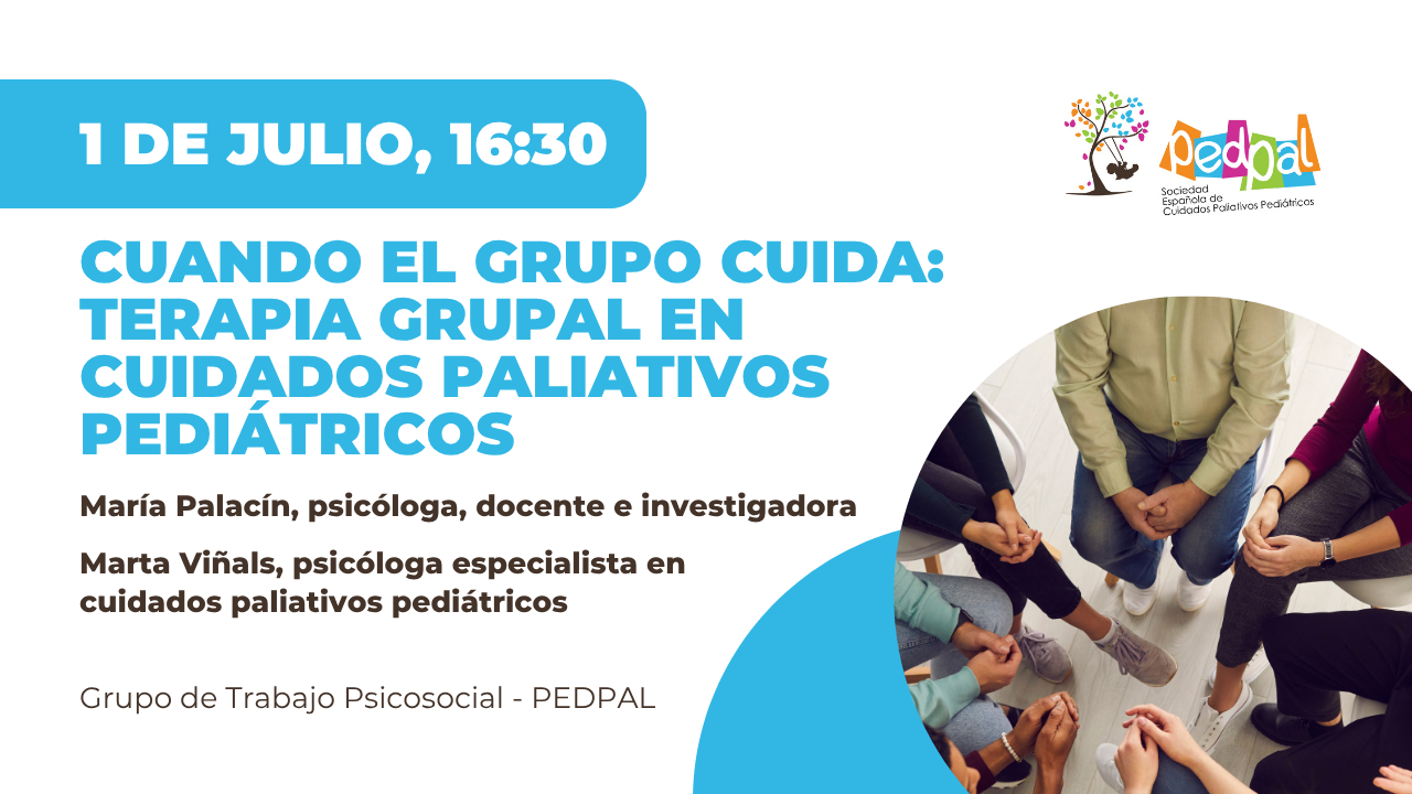 Webinar sobre terapia grupal en cuidados paliativos pediátricos organizado por PEDPAL